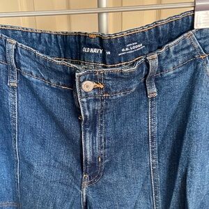Old Navy Women Size 18 Dark Blue Loose Fit Jeans